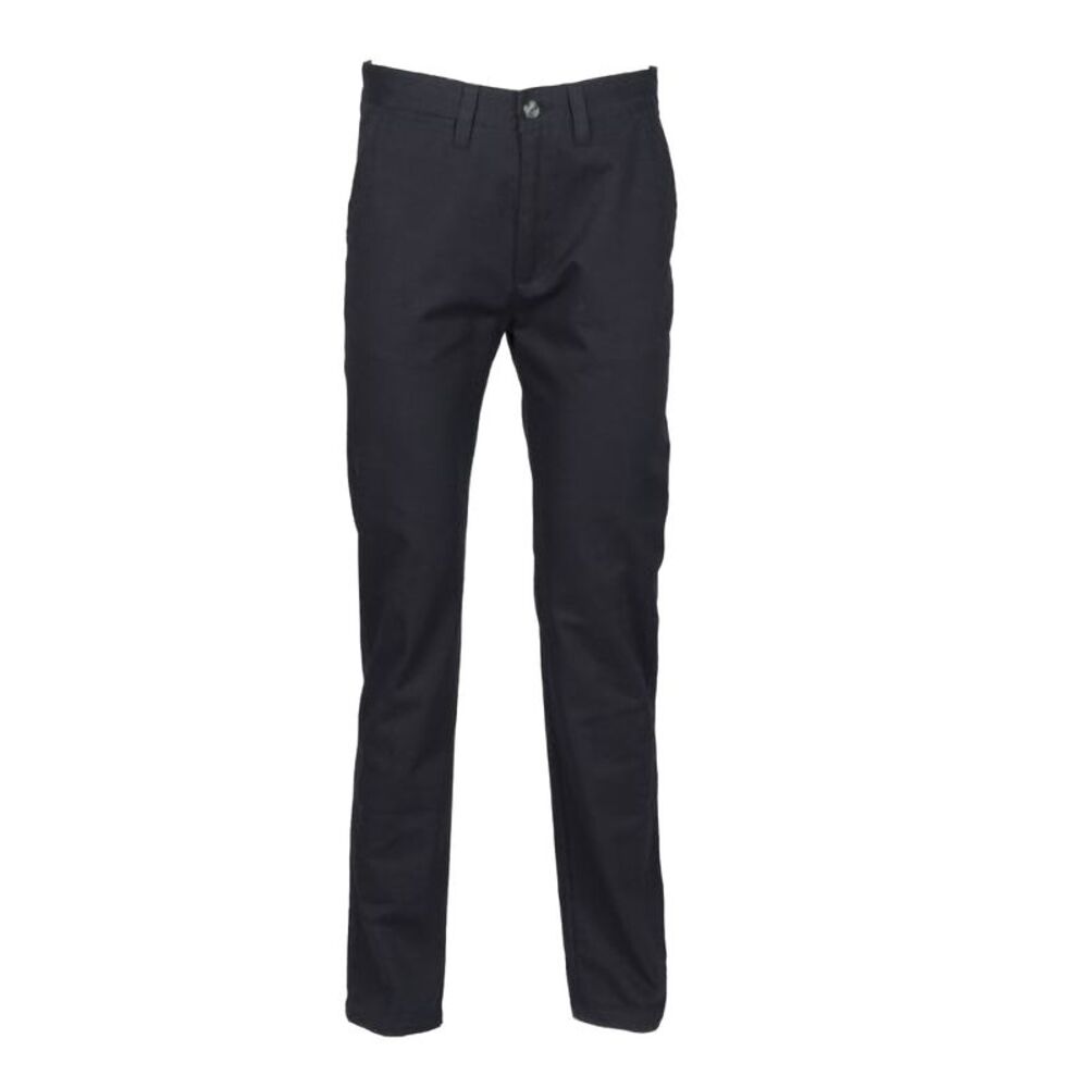 Henbury Mens 65/35 Flat Fronted Chino Work Pants / Navy